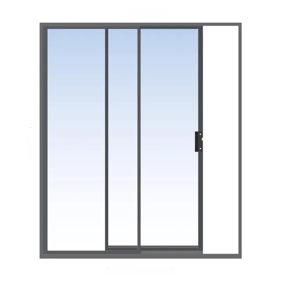 Aluminum Sliding Door – Charcoal (1-Panel, 1800 × 2100 mm)