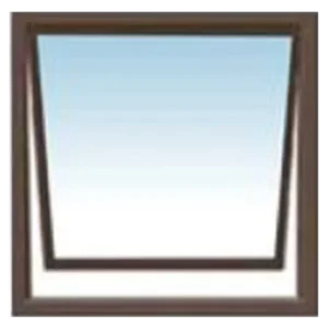 Top-Hung Aluminum Window – Charcoal with Obscure Glass (PT69, 600 × 900 mm)