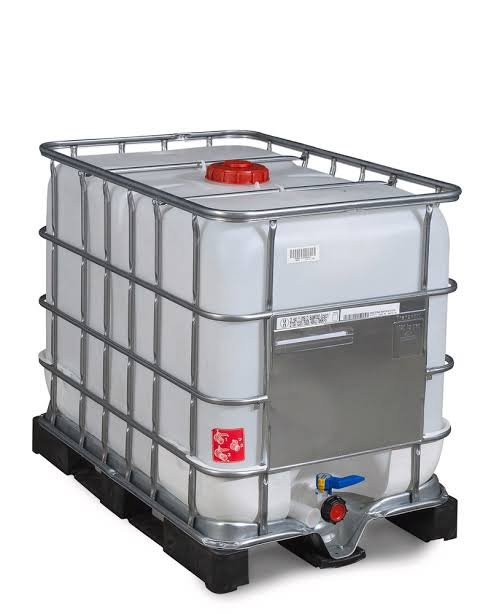 Steel-Covered 1000 L Flowbin – Chemical-Grade Containment Tank