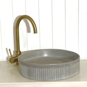 Round Sink – Corrugated Finish