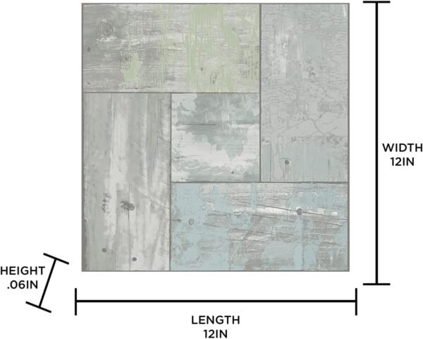 FloorPops FP3290 “Boardwalk” Vinyl Floor Tiles – Coastal Grey, Peel & Stick (10-Pack)