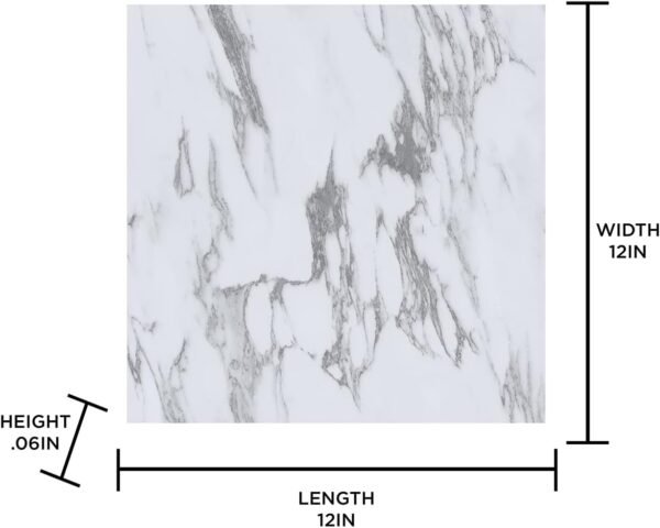 FloorPops FP3329 "Opaline" – Marble-Effect Vinyl Tiles (Pack of 10)