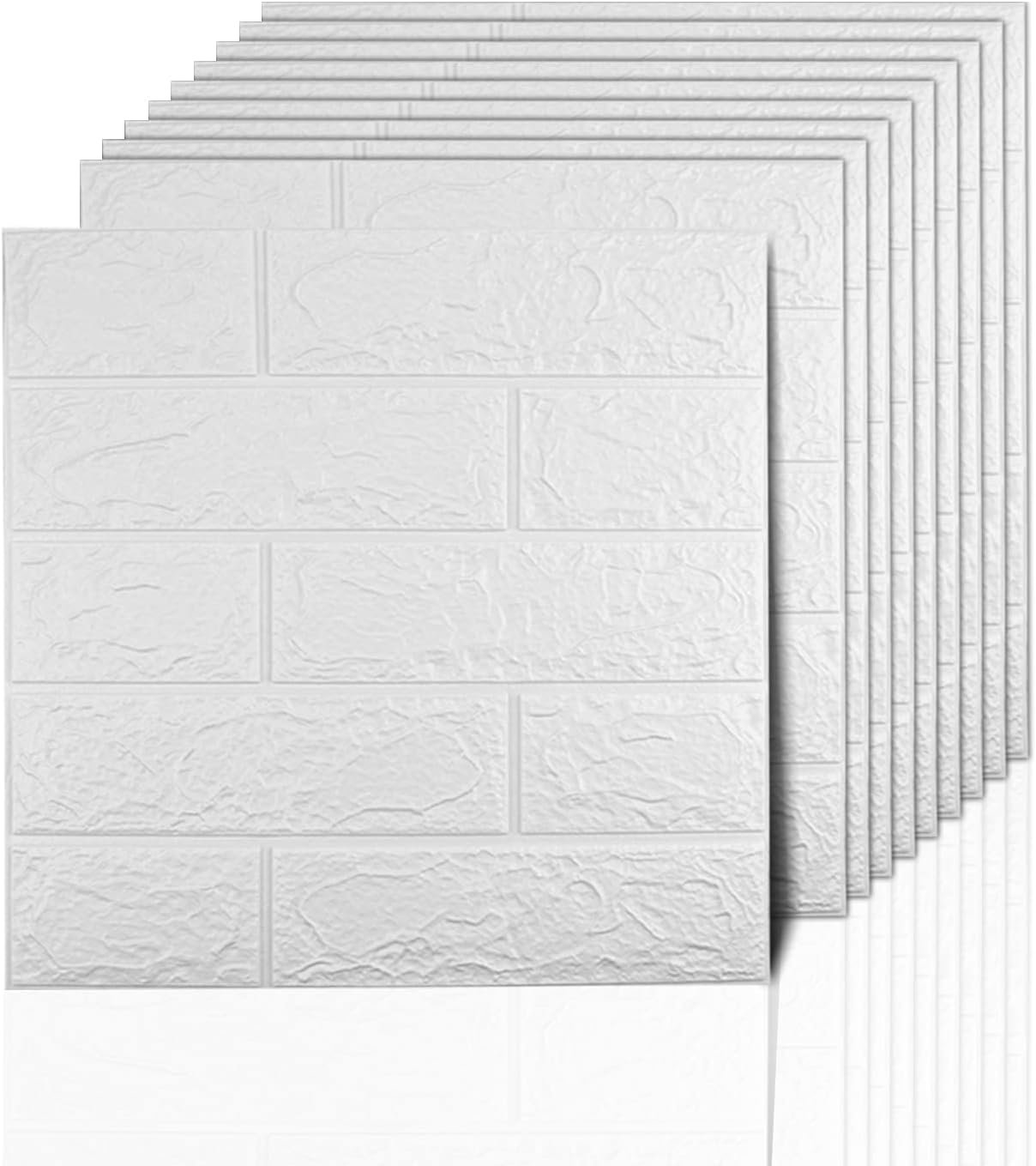 Sodeno Self-Adhesive Waterproof 3D Wall Panels (White Faux Brick) – Stylish & Easy Wall Makeovers