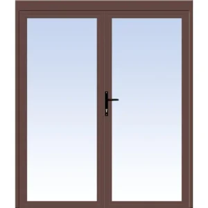 Inbuild Double Hinged Door – Aluminum Bronze Finish (W 1800mm × H 2100mm)