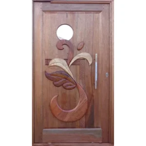 Entry Door Meranti with Frame (Prehung) B6 Pivot – Right-Hand Opening (W 1200 × H 2100 mm)