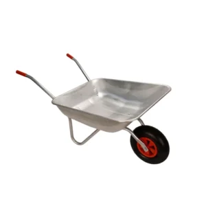 Galvanized Steel Wheelbarrow 80 L – L130 × W61 × D62 cm