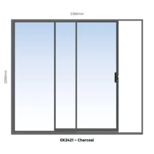 iBuild Aluminum 1 Panel Sliding Door – Bronze W3000 × H2100mm
