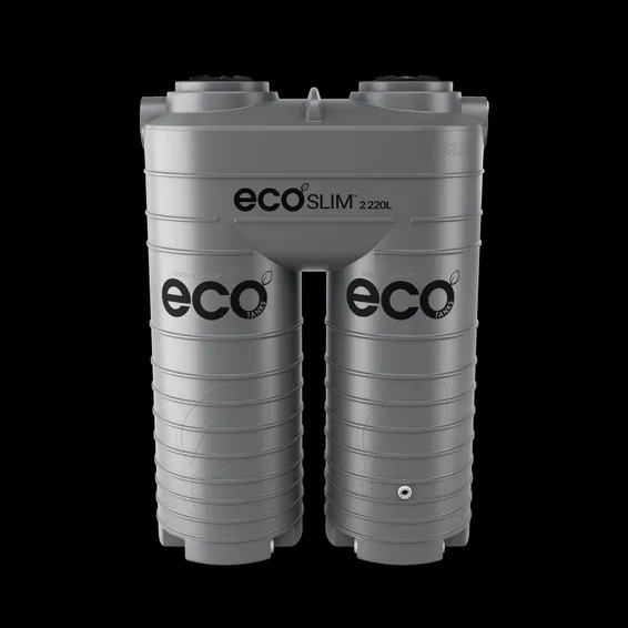 Eco Tanks Eco Slim 2220 L Vertical Water Tank – Dark Grey