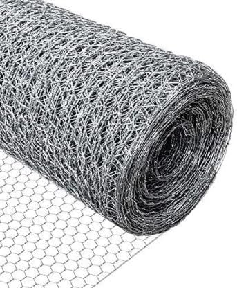 0.9 mm × 600 mm × 25 mm Galvanized Hexagonal Chicken Fence Wire Enclosure – 5 m Roll