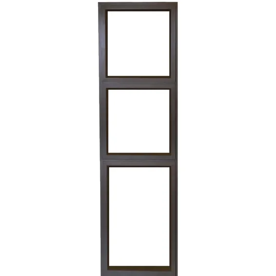 Aluminum Side Light 2 Vent IBUILD Bronze – Size W 600 × H 2100 mm