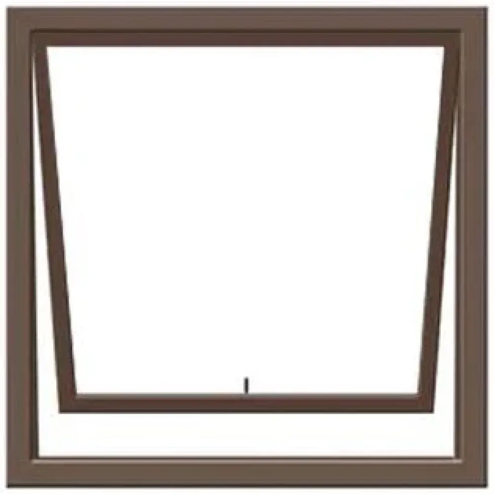 Aluminum Top-Hung Window PT66 Obscure Charcoal – Ventilation & Privacy Combined