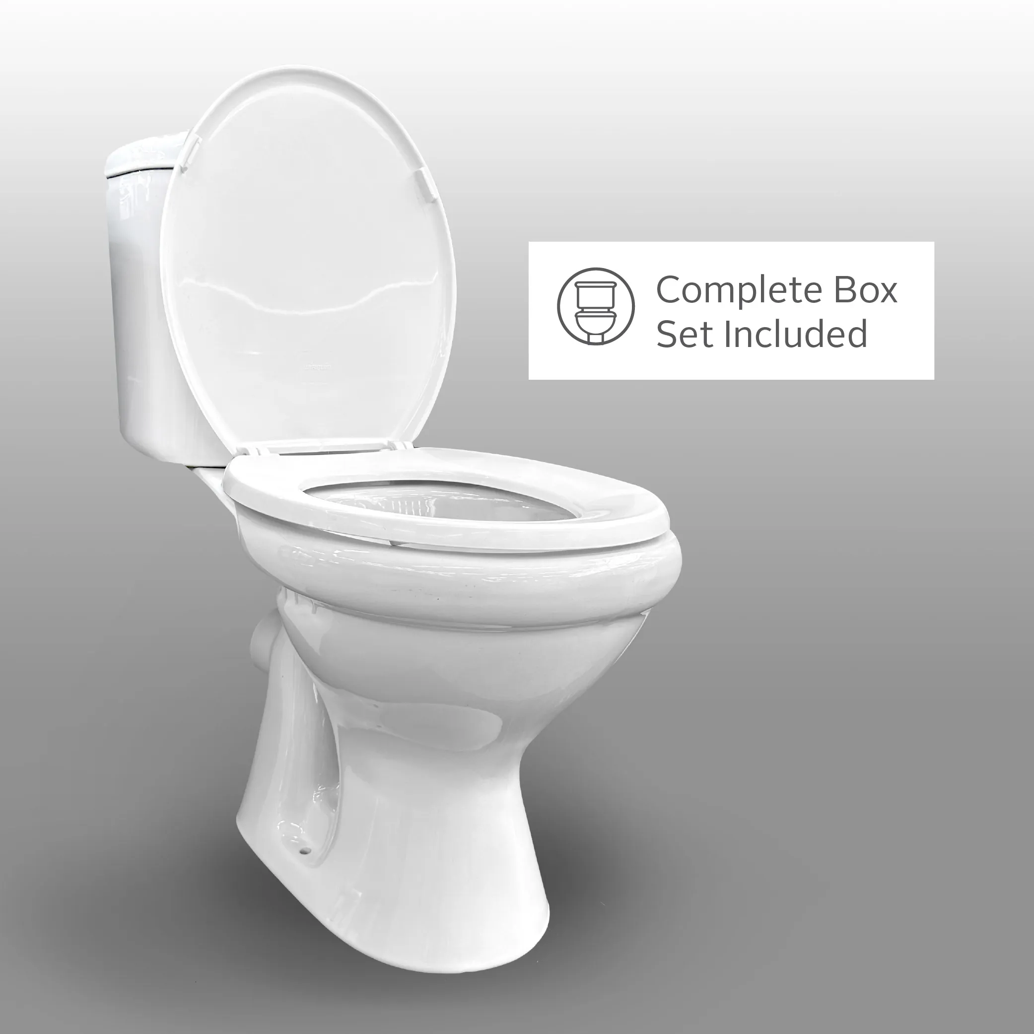 Coral White Front Flush Toilet Suite – Complete Close-Coupled Set