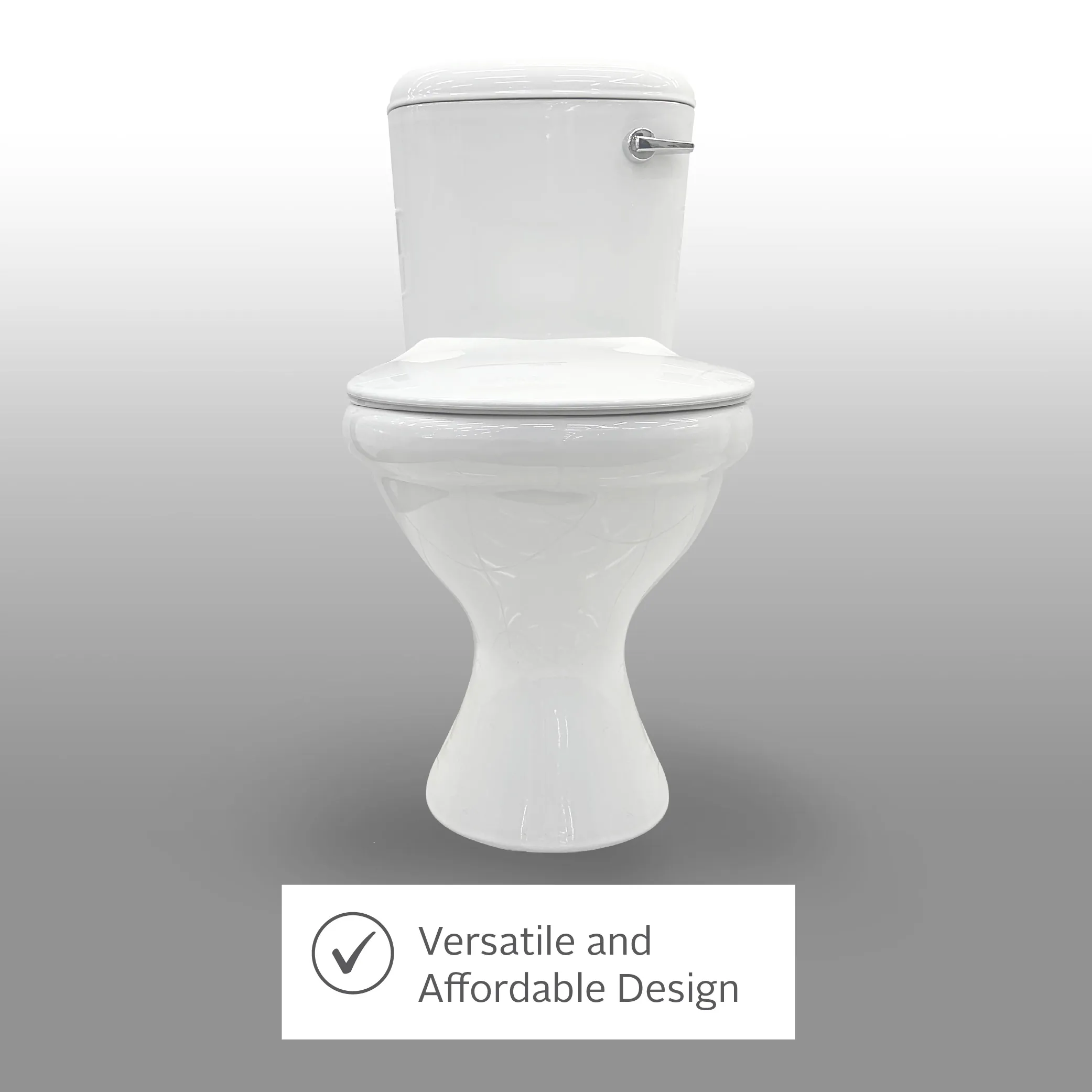 Coral White Front Flush Toilet Suite – Complete Close-Coupled Set
