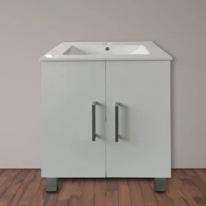 Khumo White Floor-Standing Cabinet & 600 mm Ceramic Drop-In Basin