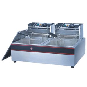 Double 5L Electric Chips Fryer – Commercial Stainless Steel Deep Fryer
