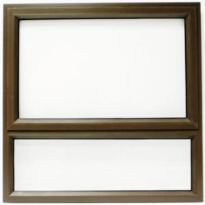 900 × 900 Clear Aluminum Window – Durable Bronze Frame Window