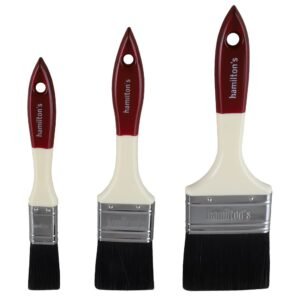 Hamilton’s Utility 3-Piece Paint Brush Set – Versatile All-Purpose Painting Tools