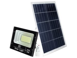 Solar Flood Light 300 W with Solar Panel – Outdoor Solar-Powered LED Lighting