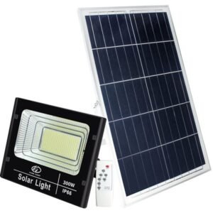 Solar Flood Light 300 W with Solar Panel – Outdoor Solar-Powered LED Lighting
