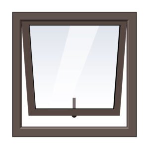 600 × 600 Obscure Aluminum Window – Privacy Glass Top-Hung Window