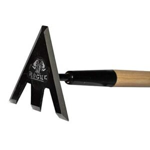 Rogue Hoe 6 Inch Steel Triangle A Blade Fire Trail Hoe with Hickory Wood Handle
