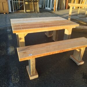 Macrocarpa Table 1500 × 925 – Solid Timber Outdoor Table