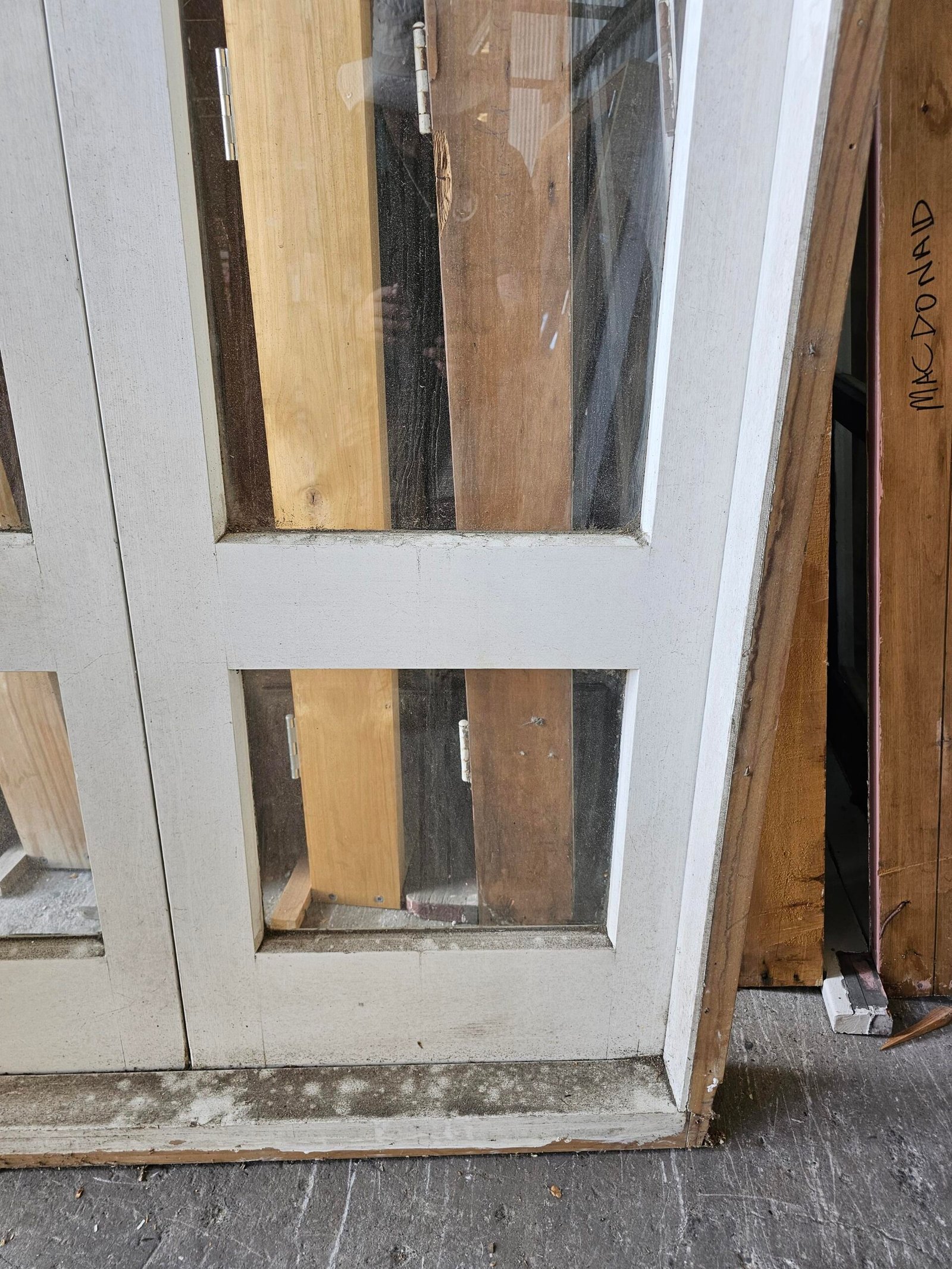 External Painted 2 Pane French Door with Top light & Sidelight