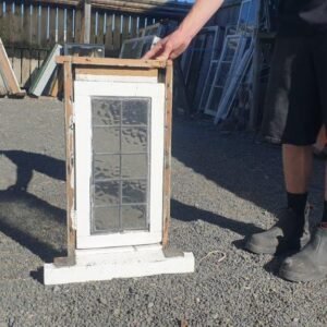 Leadlight Window with 1 Case Opening – Reclaimed Timber Window (As-Is)