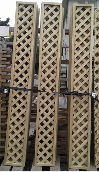 Framed Diagonal Trellis 2400 × 300 – Timber Fence Topper & Garden Trellis Panel