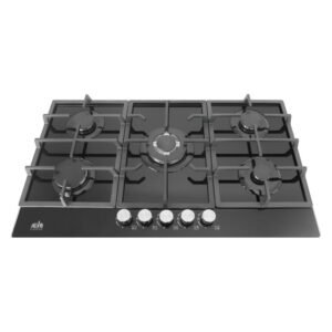 Alva 90 cm Glass Top 5 Burner Gas Hob Black GDH201 — SA Home Builder Store