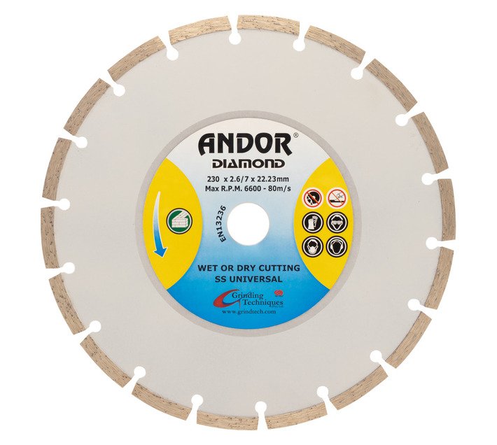 Andor Segmented Diamond Universal Disc 230 mm — SA Home Builder Store