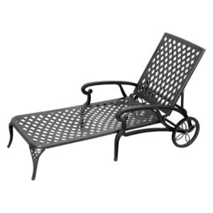 Anray Lattice Pool Lounger Black 1920 x 650 x 600 mm — SA Home Builder Store