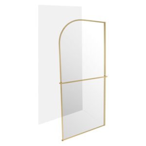 Aqua Dor Caldera Arched Shower Screen Gold Finish - 6 mm Tempered Glass, Single Entry — SA Home Builder Store