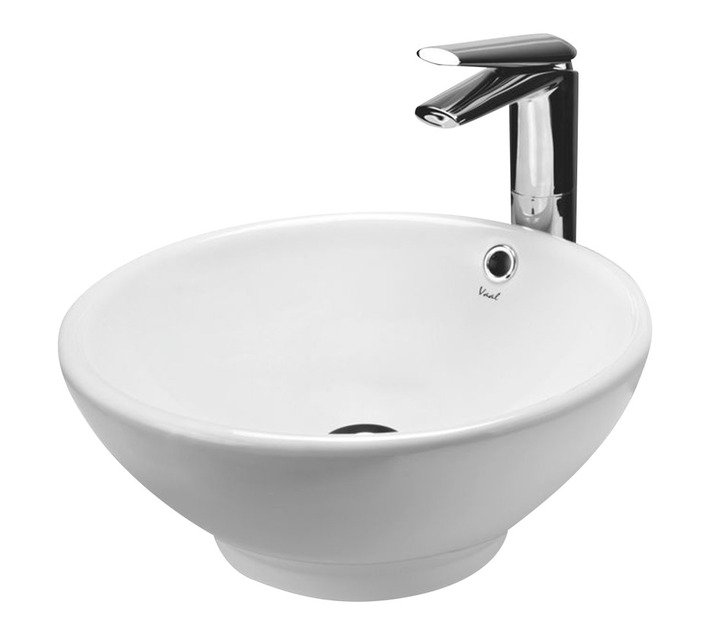 BASIN COUNTER TOP/V SAVOY DESIGN WHT — SA Home Builder Store