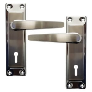 Builder 6 Inch Ruby Steel Door Handle – Chrome Nickel Finish Modern Interior Lever Handle — SA Home Builder Store