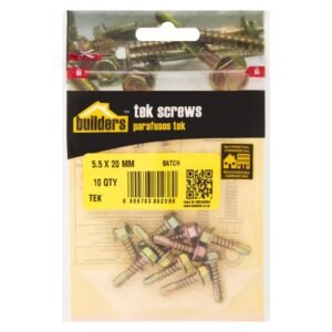 Builders 10 x M5.5 Tek Screws 5.5 x 20 mm — SA Home Builder Store