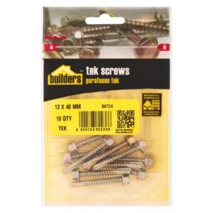 Builders 10 x Tek Screws 12 x 40 mm — SA Home Builder Store
