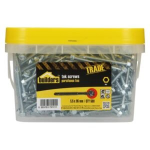 Builders 500 x Hex Head Tek Screws 5.5 x 65 mm — SA Home Builder Store