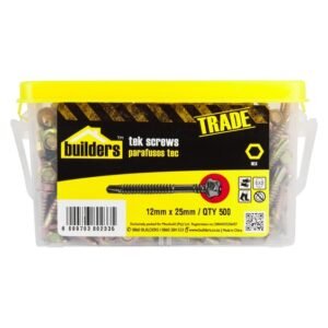 Builders 500 x Tek Screws 12 x 25 mm — SA Home Builder Store