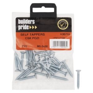 Builders M5 x 30 mm Self Tap Countersunk Pozi — SA Home Builder Store