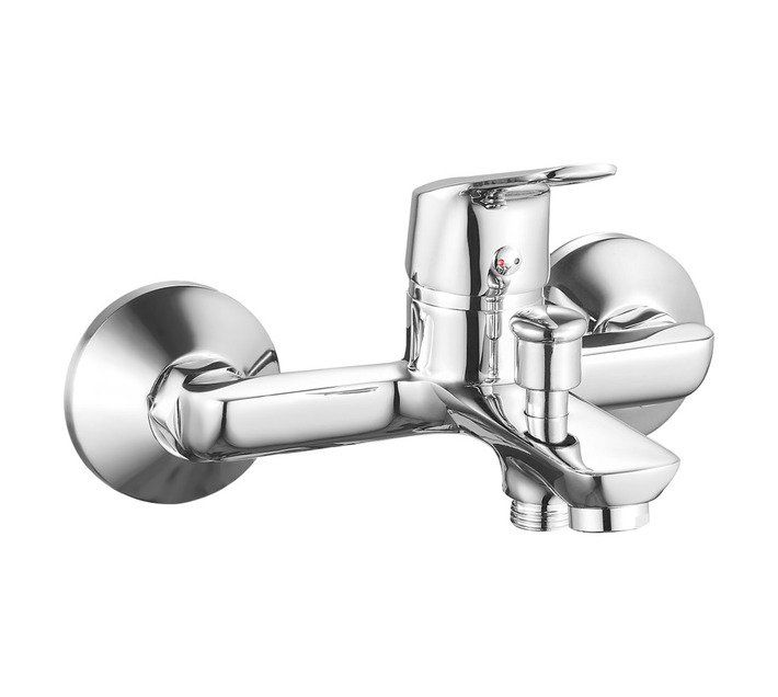 Builders Trend Bath Mixer and Handshower - Modern Chrome Wall Mounted Tap Set with 12-Year Guarantee — SA Home Builder