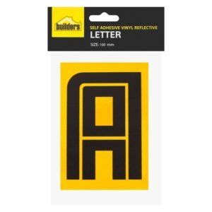 Builders Vinyl Reflective Letter A Yellow - Exclusive to Builders — SA Home Builder Store