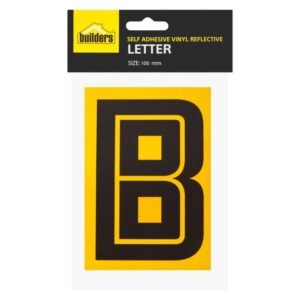 Builders Vinyl Reflective Letter B Yellow - Exclusive to Builders — SA Home Builder Store