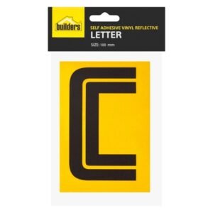 Builders Vinyl Reflective Letter C Yellow - Exclusive to Builders — SA Home Builder Store