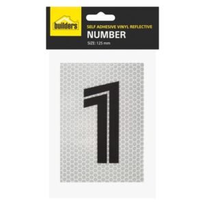 Builders Vinyl Reflective Number 1 White - Exclusive to Builders — SA Home Builder Store