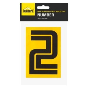 Builders Vinyl Reflective Number 2 Yellow - Exclusive to Builders — SA Home Builder Store