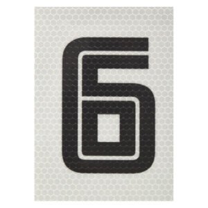 Builders Vinyl Reflective Number 6 White - Exclusive to Builders — SA Home Builder Store
