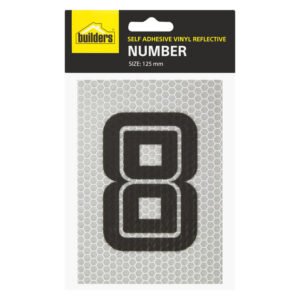 Builders Vinyl Reflective Number 8 White - Exclusive to Builders — SA Home Builder Store