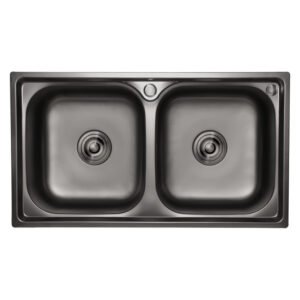 Cam Africa Nano Double Drop In Sink Black 780 x 430 mm Including 90 mm — SA Home Builder Store