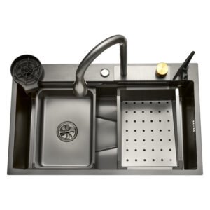 Cam Africa Waterfall Nano Sink Black 750 x 450 x 210 mm — SA Home Builder Store